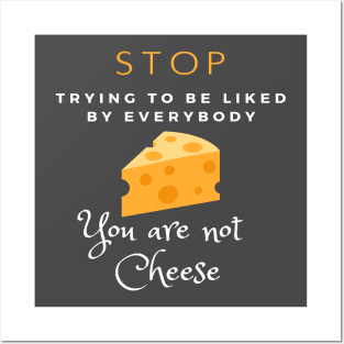 cheese funny foodie design Posters and Art